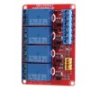 Akozon 12V Relay Board, 4-Channel Optocoupler Relay Module, Low Trigger