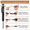 Hiboom 3 Pack Carpenter Pencil with 24 Refills (Red, Black,