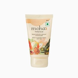 moha: Herbal Scrub (50 Ml) | Face Scrub | Blend Of Walnut, Orange Peel & Oilve Oil for Skin Brightening, Exfoliate Face, For All Skin Type (50 ML)