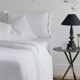 EcoLinen Organic Cotton Waffle Blanket, Large (250 x 220cm) / White