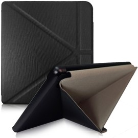 Khandy Case for Kobo Libra Colour (Model:N428, 2024 Release), Premium PU Leather Origami Stand Sleeve Cover with Auto Wake/Sleep, Fabric Black