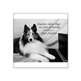 CafePress Woman's Best Friend Square Sticker 3 X 3 Square Bumper Sticker Car Decal