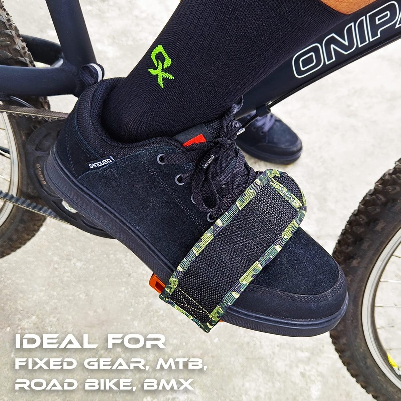ONIPAX Outdoor Bike Pedal Straps Toe Clips Straps Tape 2