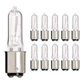 KOR (Pack of 10) Q75CL/DC - 120-Volt - Halogen JD Type T4 - BA15D - DC Bayonet Base - 75-Watt - Clear Light Bulbs