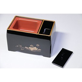 やまこう 国産 香炉 5寸 黒（内朱） 仏具■ 法事 法要 ■回し香炉 金蓮 お盆 お彼岸 お墓参り 供養