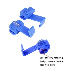 Aiqeer 60 Piece Cable Branch Connector Set, Power Thieves Quick Connector, Cable Junction Quick Connector, Power Thieves Branch Connector (Red + Blue)