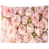 Loccor 5x3ft Fabric Flowers Backdrop Photography Backdrop Pink Rose Wall