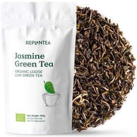 Jasmine Green Tea Organic 100g (50 Cups) | Jasmine Tea Loose Leaf from China REPLANTEA