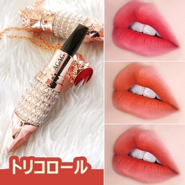 Queen Scepter 3 Colors Lipstick, 3-in-1, Matte, Long Lasting Non-Stick Cup, Highly Pigmented Melting Lip Makeup, Moisturizing, Permanent Lipstick