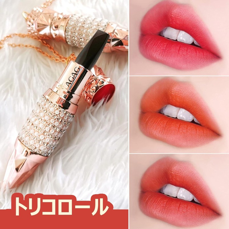 Queen Scepter 3 Colors Lipstick, 3-in-1, Matte, Long Lasting Non-Stick