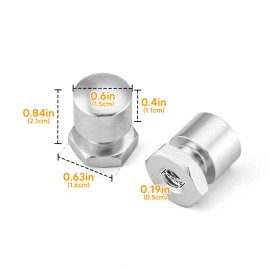 CB 2x Silver Solo Seat Nuts Seat Mounting Nuts For Harley Fatboy Road King Softail