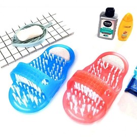 Comfort Foot Wash & Exfoliating Slipper Brush Foot Wash Pink 1pc