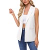 MINTLIMIT Women Blazer Sleeveless Vest Solid Jacket Waistcoat Button Down