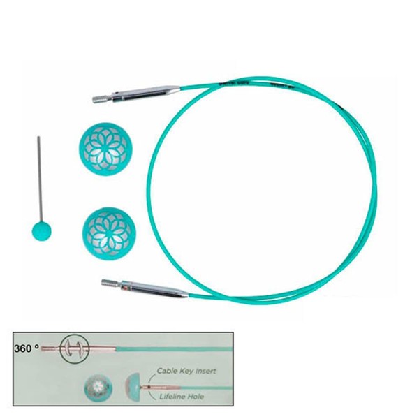 KnitPro Swivel 360° Inter. Cable for 60cm Needle - 3pcs