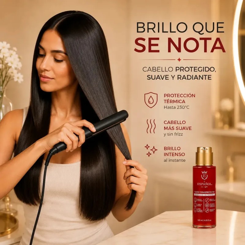 Fluido Termoprotector Brillo Intenso 80ml El Español con Stylo