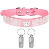 Suiecuor Dog Collar Small Dog Collar Rhinestone Shiny Diamonds Soft