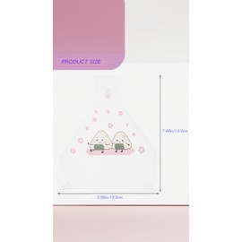 Generic 50-Pack Charming Pattern Wrappers | Easy-Tear for Rice Balls, Sushi, & Kimbap | Attractive Presentation | Food Safe & Convenient