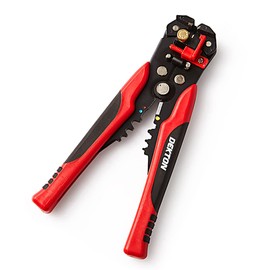 DEKTON PRO Automatic Wire Stripper and Crimper - Tool for Precision Wire Cutting, Stripping & Crimping | Strips 10-24 AWG Wire, Crimps Insulated Terminals 22-10 AWG, Non-Insulated 22-8 AWG