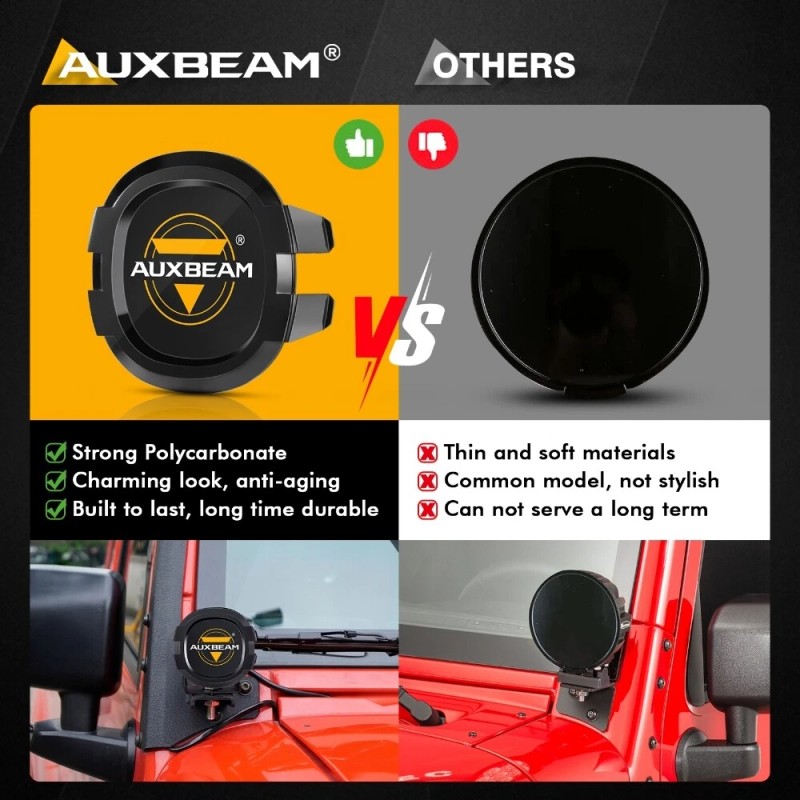 AUXBEAM 2x AUXBEAM 4"Amber Spot LED Work Light Driving Fog