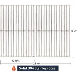 Hongso 19 1/4 inch SUS 304 Stainless Steel Solid Rod Cooking Grates Replacement Parts for Jenn-Air 720-0336, Nexgrill 720-0163, 720-0433, Brinkmann 810-8534-S, Uberhaus, SCF3S2 (2-Pack)