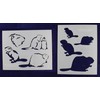 Beaver Stencils - 2 Pc Set - 8 X 10