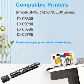 CLYWENSS CLYWENSS GPR-61 GPR61 Black Toner Cartridge Replacement for Canon GPR-61 GPR61 3763C003AA for ImageRUNNER Advance DX C5840i C5850i C5860i C5870i Printer (Black, 1-Pack)