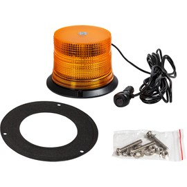 Buyers Products SL645ALP LED Beacon Light, 6.5" x 5", 14' On/Off Switch Lead, Permanent, Pipe & Magnetic Mount, Strobe Lights for Trucks, Emergency Lights for Vehicles