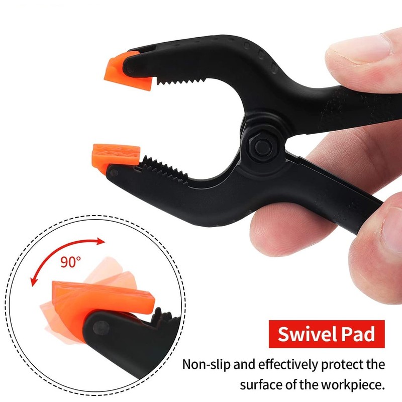 10Pcs Adjustable Plastic Spring Clamps 2 Inch Muslin Clamps for