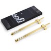 TIICOO Metal Chopsticks Reusable 2 Pairs Titanium Stainless Steel 18/8