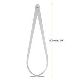 HARFINGTON Firm Joint Outside Caliper 500mm 20 inch 410 Stainless Steel Firm Friction Joint External Measurement Tool