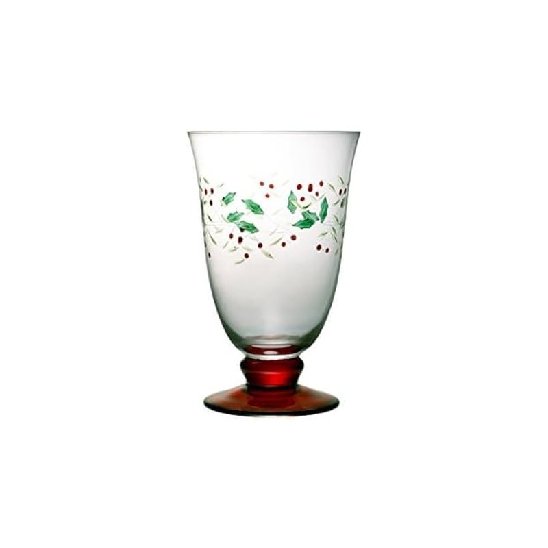Pfaltzgraff Winterberry Holiday Goblets, Set of 4, 14 Ounce, Clear