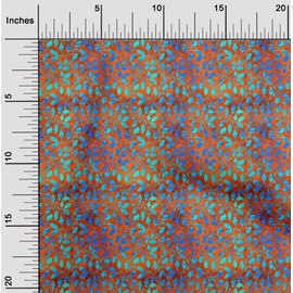 oneOone Polyester Lycra Rust Brown Fabric Batik Dress Material Fabric Print Fabric by The Meter 56 Inch Wide