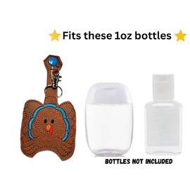 Turkey Hand Sanitizer Holder Key Chain