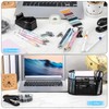AmazingSpark Black Desk Office Supplies Set Black Desk Organizer and