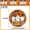 24 Pcs Halloween Party Disposable Paper Plates Cute 7 Inch