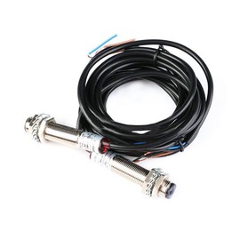 JESSINIE M12 Laser Collimator Photoelectric Switch M12JG-30N1 Laser Sensor Switch Semi Waterproof DC 20 Meters Distance Normally Open B-NPN-O Red Light
