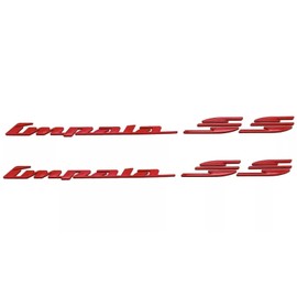 Rear Quarter Panel Emblem Badge Replacement for 1994 1995 1996 Impala Ss 2Pcs (Red)