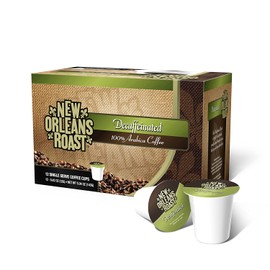 New Orleans Roast Coffee & Tea Decaffeinated Single Cups, 12 Count, 5.04  OZ