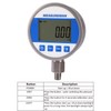 MEASUREMAN 4" dial, High Precision Hydraulic Industrial Digital Pressure Gauge