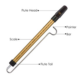 Btuty Metal Slide Whistle Scale Sliding Flute with Steel Sliding Rod Musical Instrument Kazoo Flute Games Party