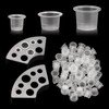 BAMTTOO 300pcs Tattoo Ink Cups with 2pcs Cup Holders Mix