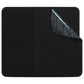 Zesion 12PCS Fabric Iron on Patches 100% Cotton Repair Patch for Clothes Pants Mending and Decorating (Black)