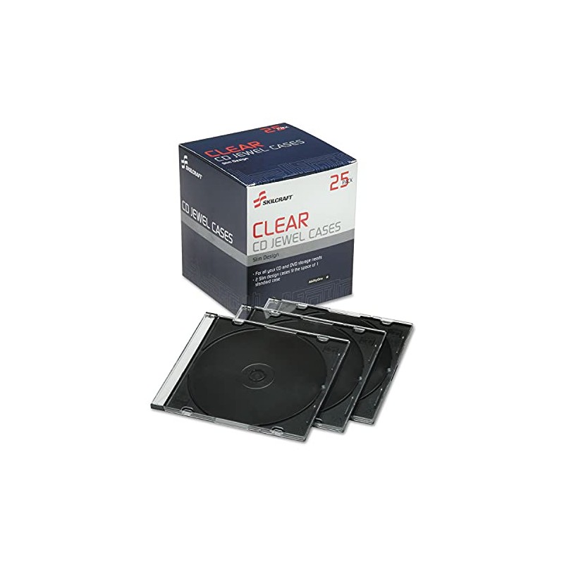 AbilityOne® - NSN5026513 - CD Case - Slim - Clear