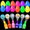 12 Pack Prefilled Easter Eggs with Glow-in-the-Dark Finger Lights –