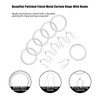 60 Pcs Metal Drapery Rings & Curtain Hooks, 30 mm