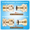 DRELD 6 Piece Garden Quick Coupling Adapter Set, Brass Hose