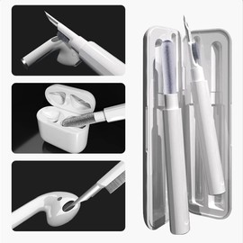 Earphone Cleaning Tool, Wireless Cleaning Tool, Wireless Use, Multi-functional Earphone Cleaning Tool, Deear Cleaning Brush + Pen Type Dirt Remover, Cleaning Case, Cleaning Set, Suitable for All Desk