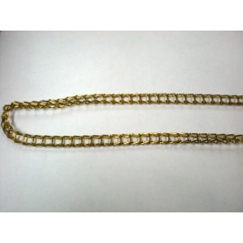 10993 #18 BR Brass Ladder Chain, 3/8'' Width Sold by the Foot