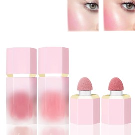 2PCS Blush Stick Liquid Blusher for Cheeks, Soft Lightweight Milk Jelly Blush, Buildable Cream Blush, Natural Tint Blushers for Cheeks Make Up, Blendable Smudge-Proof Makeup & Easy to Apply (#01#04)