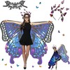 Sundonix Chiffon Fancy Dress Butterfly Cape for Women - Colourful